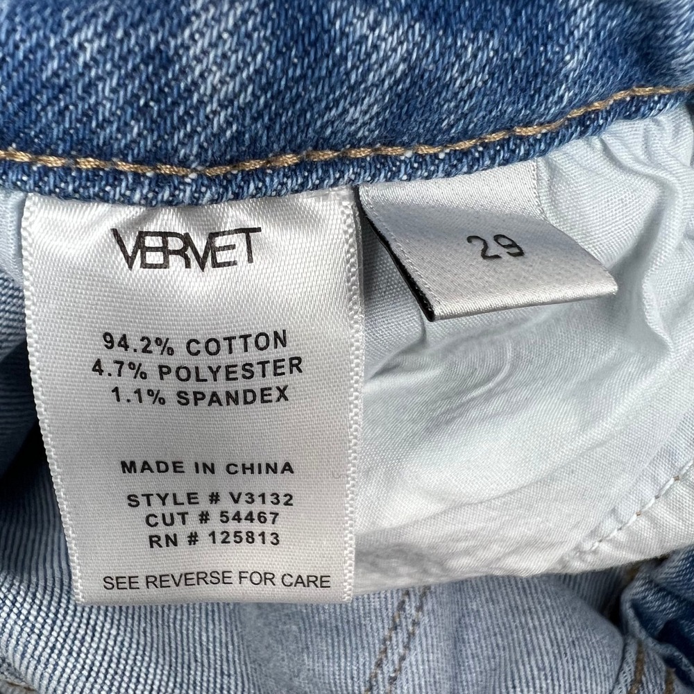 VERVET Flare Jeans Womens 29x31 Light Blue 90s Vintage Style V3132 Stretch Y2K - Picture 9 of 14